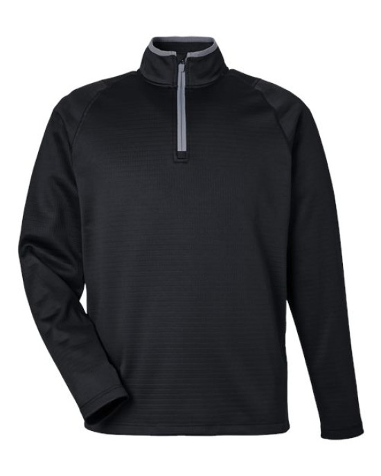 Men's Waffle Fleece Quarter-Zip Pullover