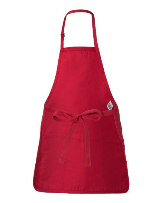 Full-Length Apron with Pouch Pocket
