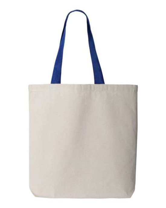 11L Canvas Tote with Contrast-Color Handles