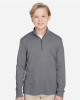 Youth Zone Sonic Heather Performance Quarter-Zip Pullolver