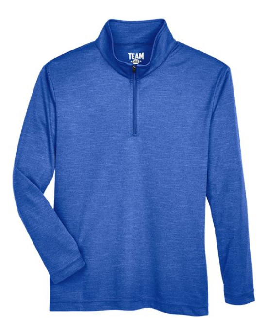 Youth Zone Sonic Heather Performance Quarter-Zip Pullolver