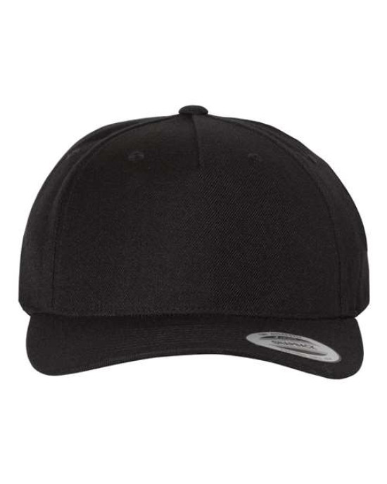 Premium Five-Panel Curved Bill Snapback Cap