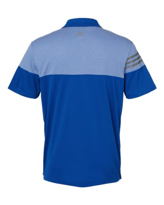 Men's Heathered 3-Stripes Colorblocked Polo