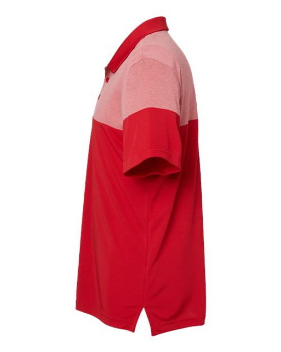 Men's Heathered 3-Stripes Colorblocked Polo