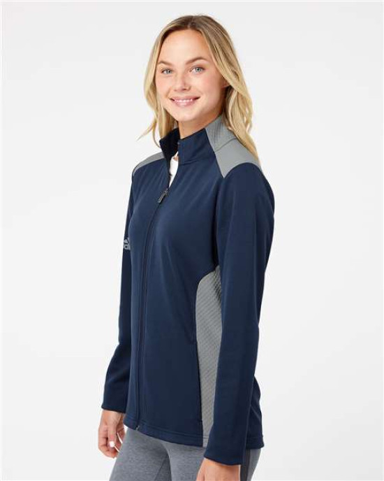 Women's Textured Mixed Media Full-Zip Jacket