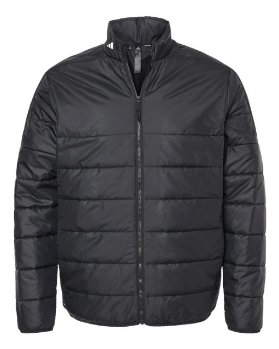 Men's 3 Stripe Puffer Full-Zip Jacket