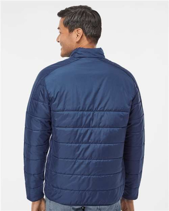 Men's 3 Stripe Puffer Full-Zip Jacket