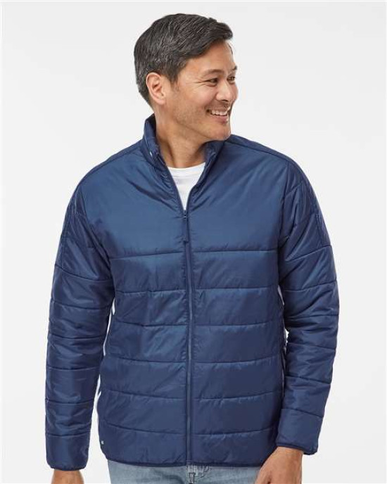Men's 3 Stripe Puffer Full-Zip Jacket