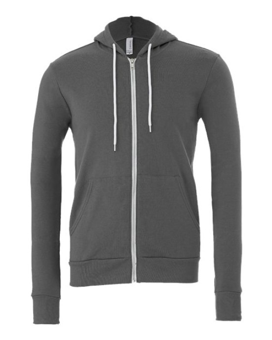 Unisex Sponge Fleece Full-Zip Hoodie Sweatshirt