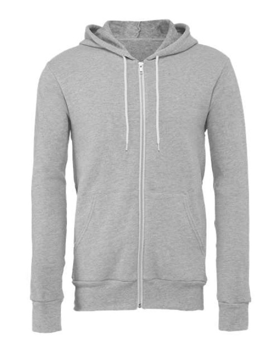 Unisex Sponge Fleece Full-Zip Hoodie Sweatshirt