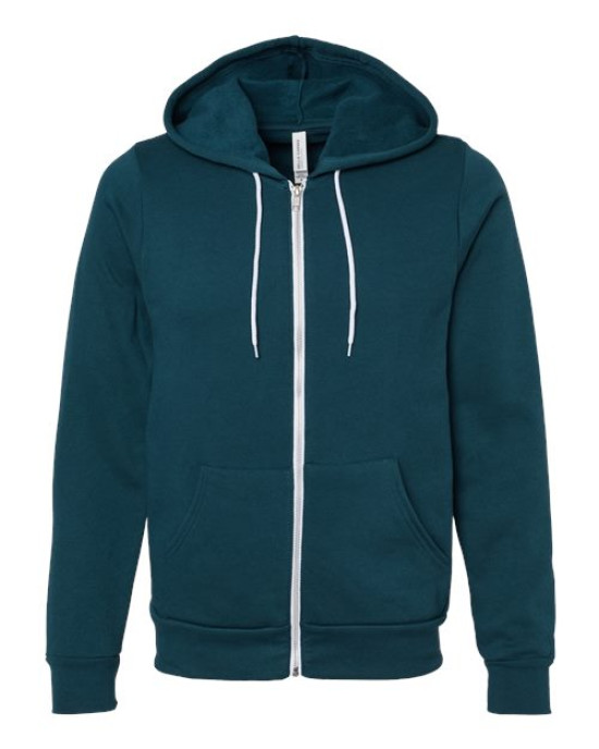 Unisex Sponge Fleece Full-Zip Hoodie Sweatshirt