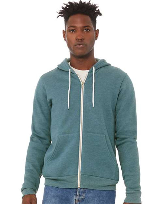 Unisex Sponge Fleece Full-Zip Hoodie Sweatshirt