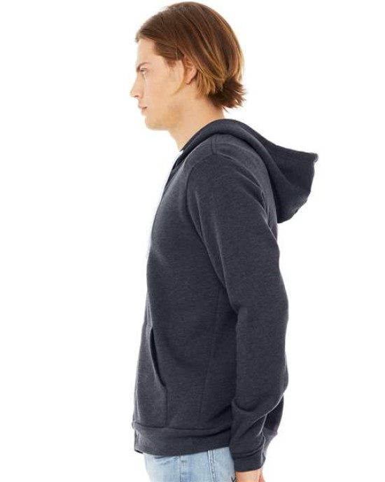 Unisex Sponge Fleece Full-Zip Hoodie Sweatshirt