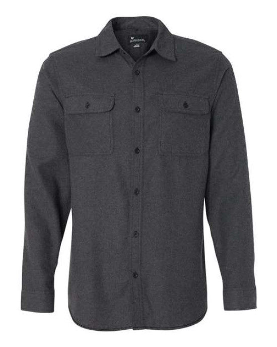 Men's Solid Flannel Shirt