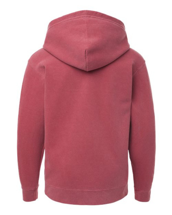 Youth Garment-Dyed Lightweight Fleece Hooded Sweatshirt