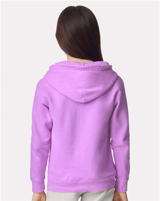 Youth Garment-Dyed Lightweight Fleece Hooded Sweatshirt
