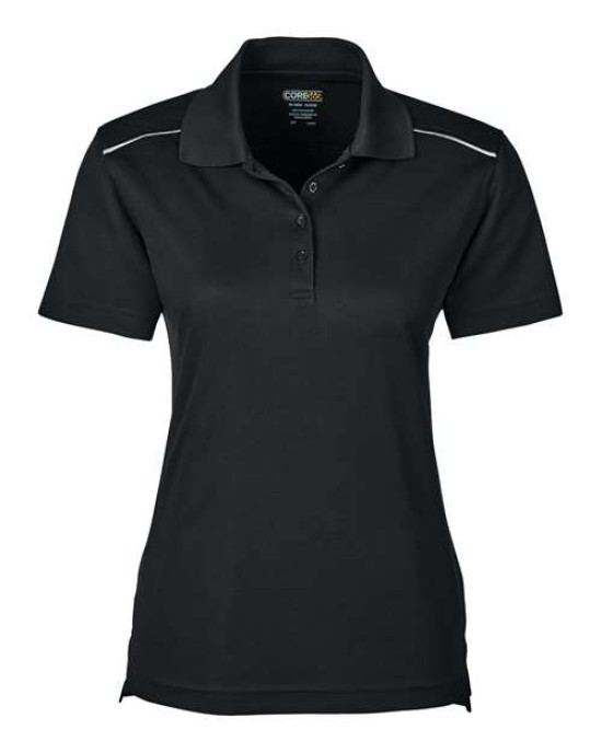 Women's Radiant Performance Piqué Polo with Reflective Piping