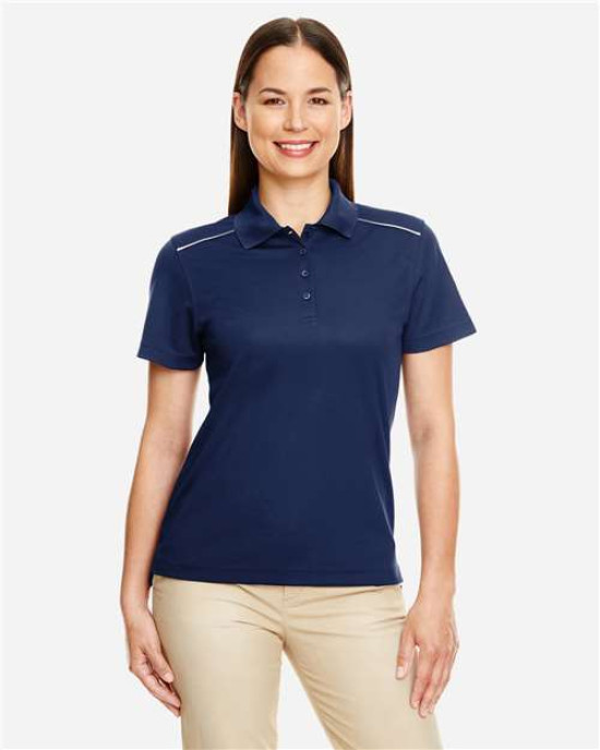 Women's Radiant Performance Piqué Polo with Reflective Piping