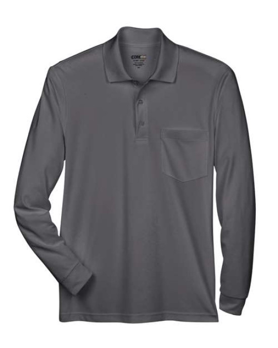 Men's Pinnacle Performance Long Sleeve Piqué Polo with Pocket