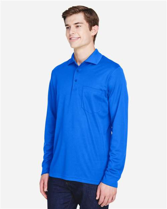Men's Pinnacle Performance Long Sleeve Piqué Polo with Pocket