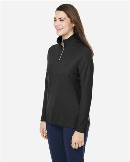 Women's Fusion ChromaSoft™ Pique Quarter-Zip Pullover