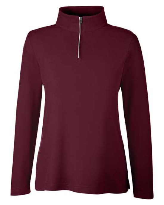 Women's Fusion ChromaSoft™ Pique Quarter-Zip Pullover