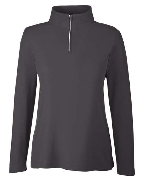 Women's Fusion ChromaSoft™ Pique Quarter-Zip Pullover