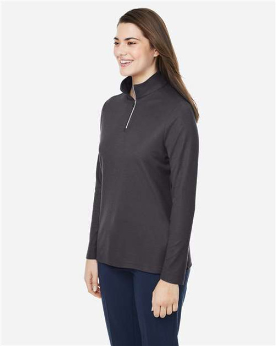 Women's Fusion ChromaSoft™ Pique Quarter-Zip Pullover