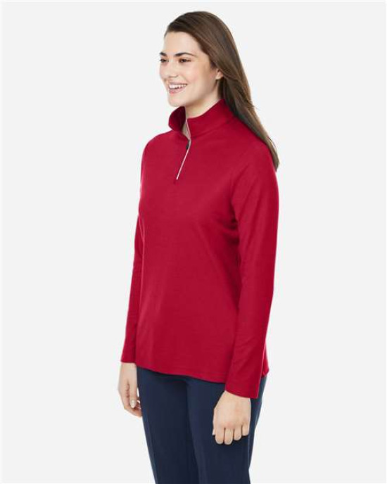 Women's Fusion ChromaSoft™ Pique Quarter-Zip Pullover