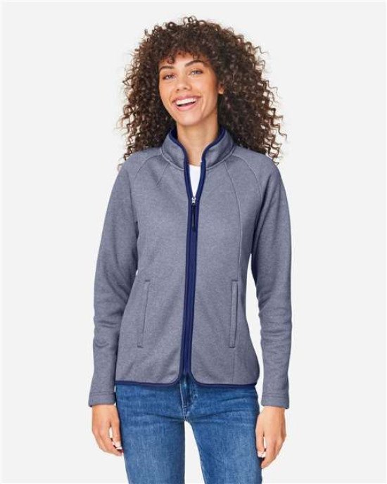 Women's Venture Heathered Stripe Full-Zip