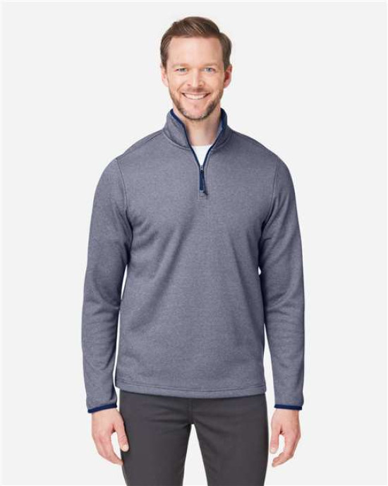 Men's Venture Heathered Stripe Quarter-Zip Pullover