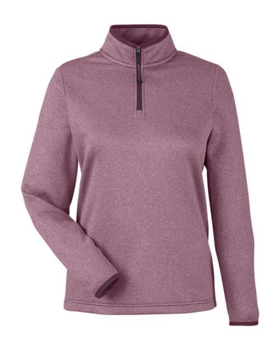 Women's Venture Heathered Stripe Quarter-Zip Pullover