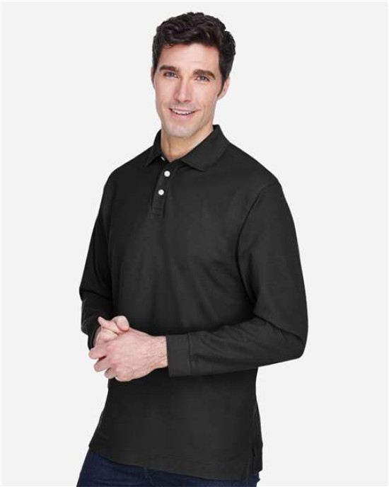 Men's Pima Piqué Long Sleeve Polo