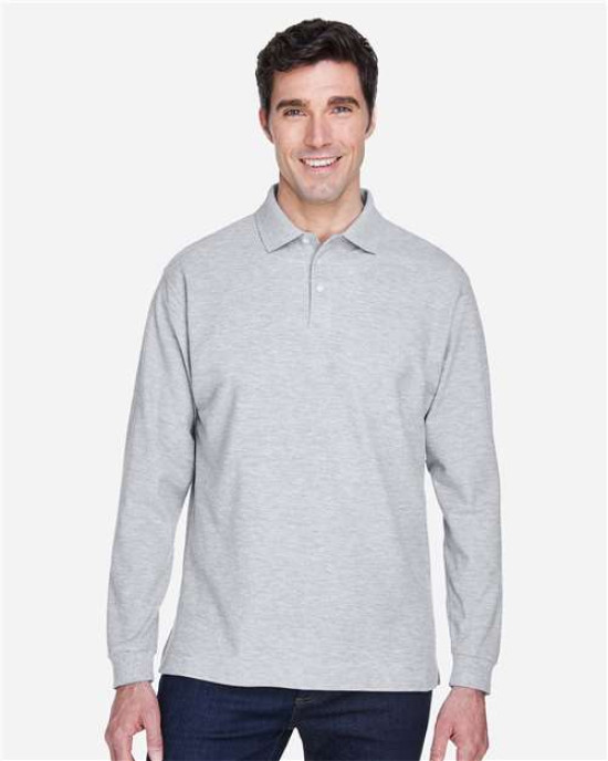 Men's Pima Piqué Long Sleeve Polo