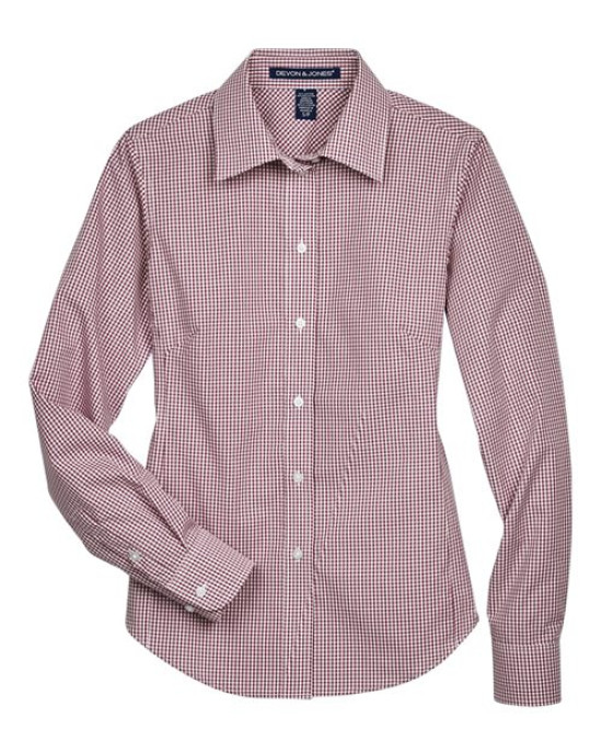 Women's Crown Collection® Gingham Check Woven Dress Shirt