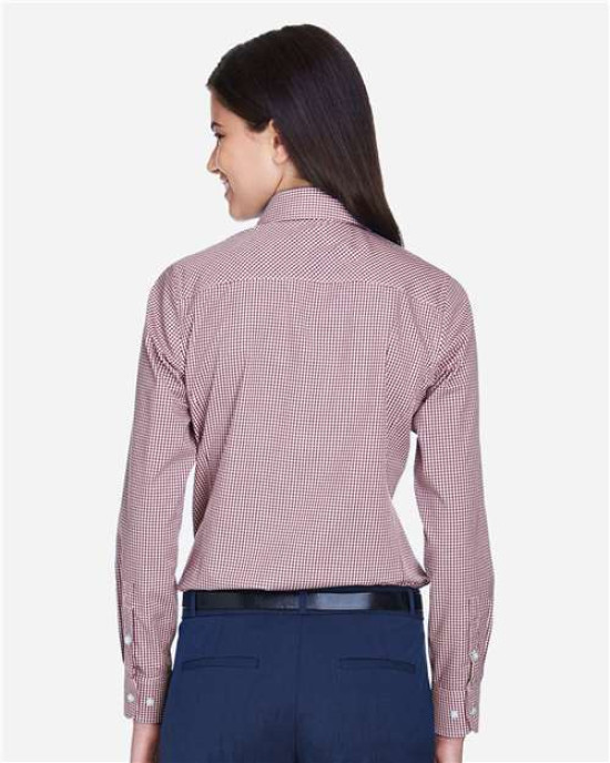 Women's Crown Collection® Gingham Check Woven Dress Shirt