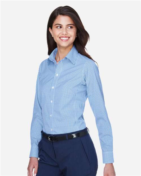 Women's Crown Collection® Gingham Check Woven Dress Shirt