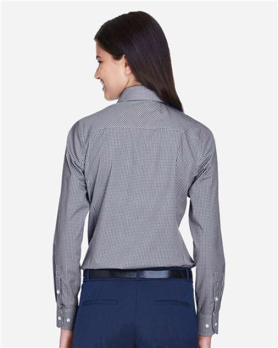 Women's Crown Collection® Gingham Check Woven Dress Shirt