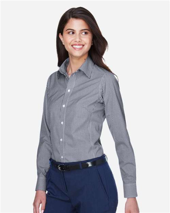 Women's Crown Collection® Gingham Check Woven Dress Shirt