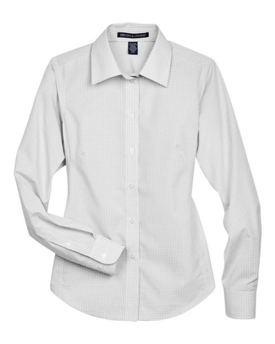 Women's Crown Collection® Gingham Check Woven Dress Shirt