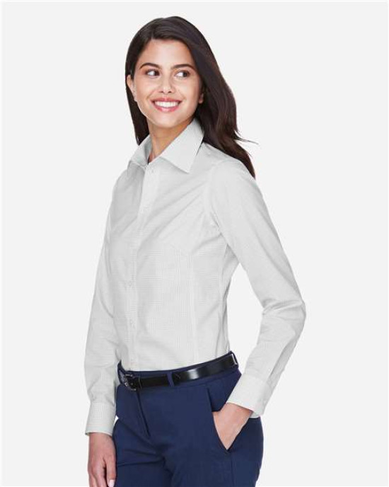 Women's Crown Collection® Gingham Check Woven Dress Shirt