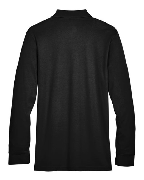 Men's CrownLux Performance® Plaited Long Sleeve Polo