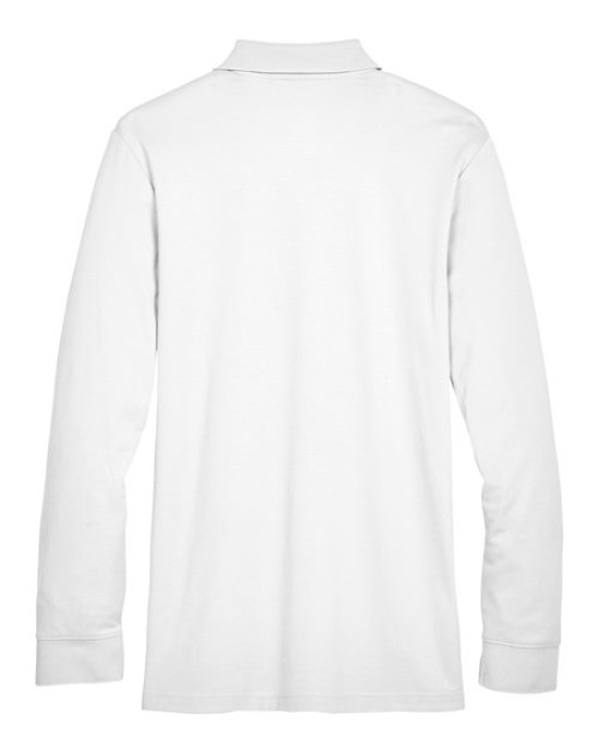 Men's CrownLux Performance® Plaited Long Sleeve Polo