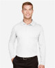 Men's Tall CrownLux Performance® Plaited Long Sleeve Polo
