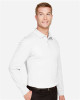Men's Tall CrownLux Performance® Plaited Long Sleeve Polo
