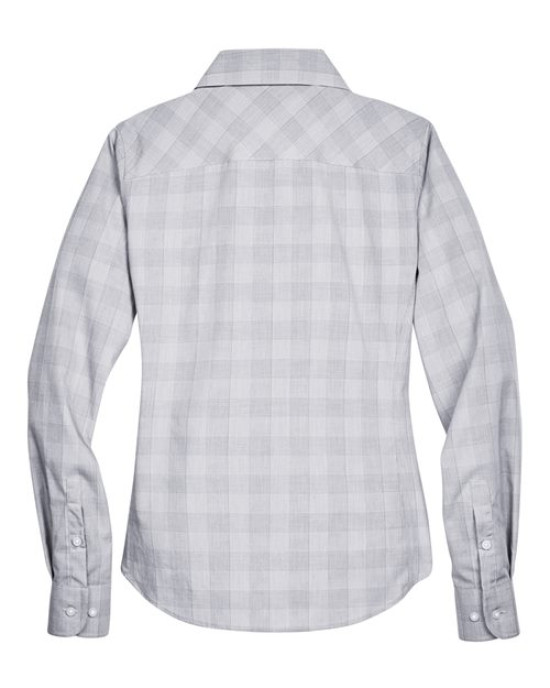 Women's Crown Collection® Glen Plaid Woven Dress Shirt