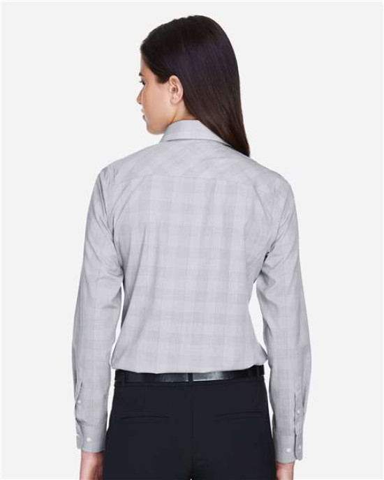 Women's Crown Collection® Glen Plaid Woven Dress Shirt