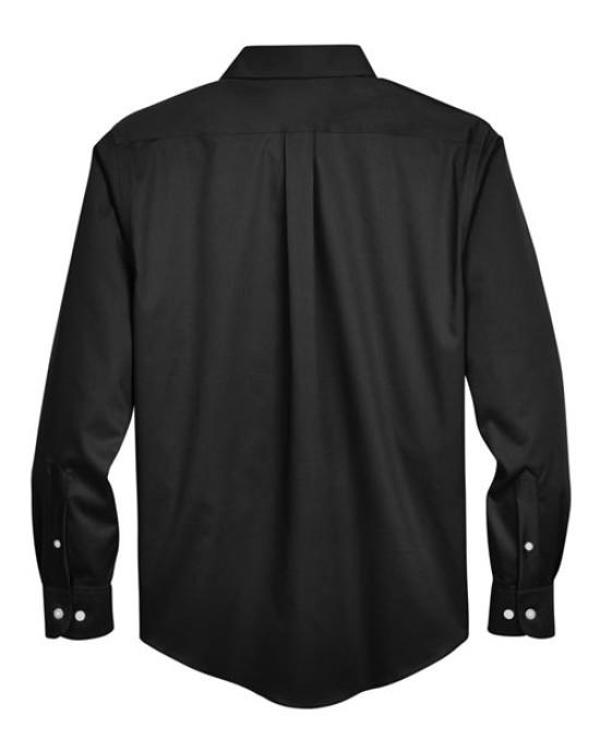 Men's Tall Crown Collection® Solid Stretch Twill Woven Dress Shirt