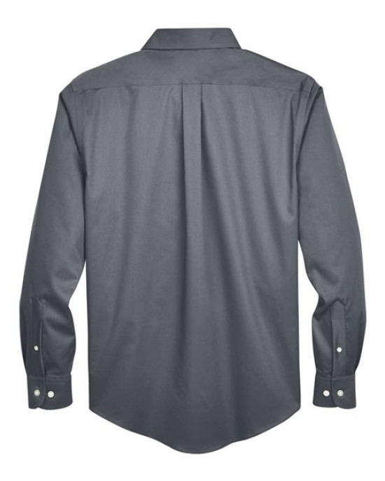 Men's Tall Crown Collection® Solid Stretch Twill Woven Dress Shirt