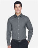 Men's Tall Crown Collection® Solid Stretch Twill Woven Dress Shirt